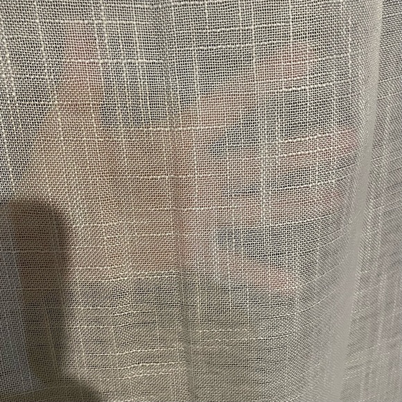 Grey Semi Sheer Grommet Curtain Panels Aprox. 52”W X 46”H. NWOT - Picture 5 of 5